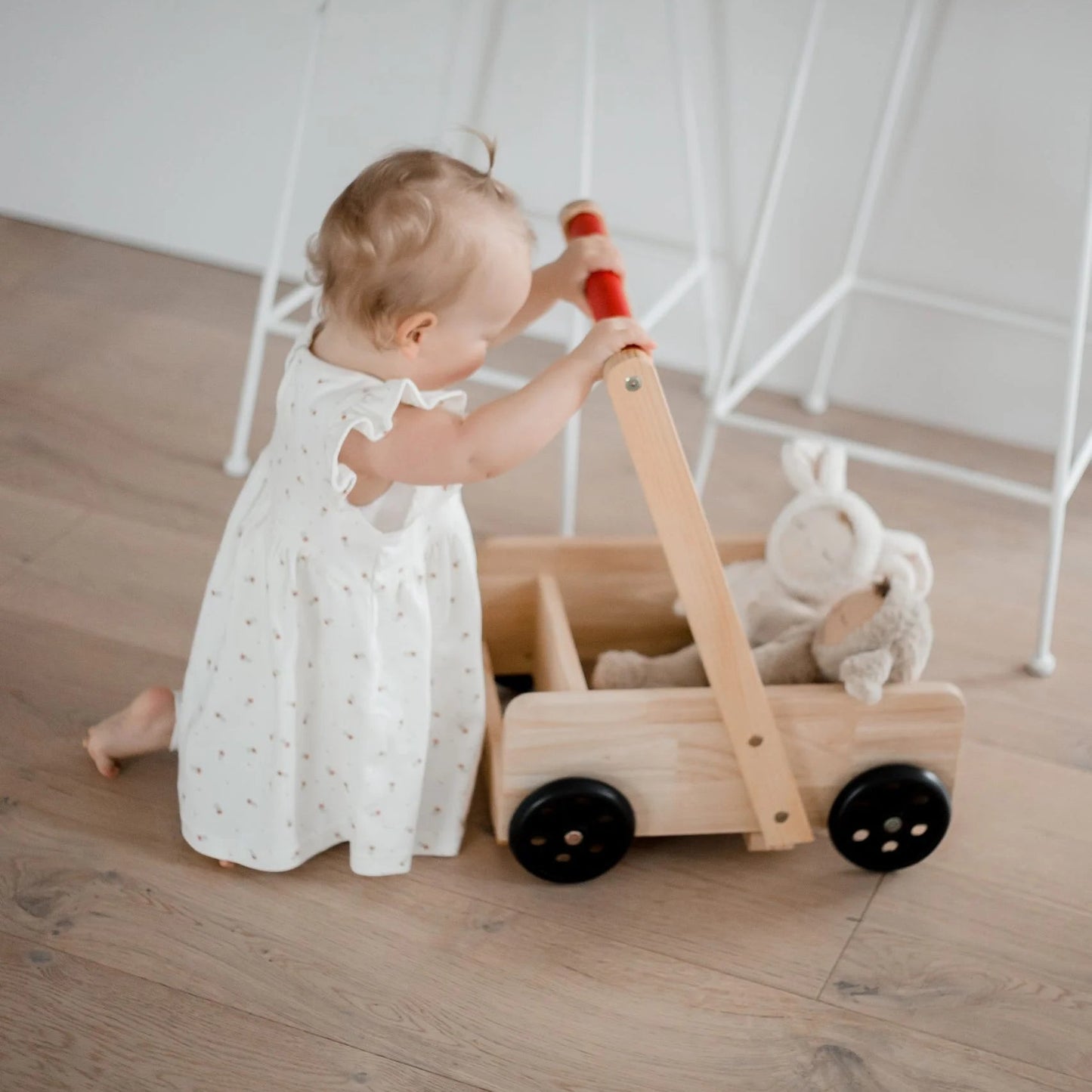 Wooden Classic Baby Walker - QToys | Wooden Toy NZ