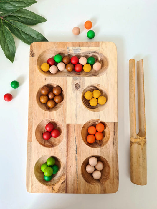 Wooden Montessori Sorting Tray - QToys | Wooden Toys NZ