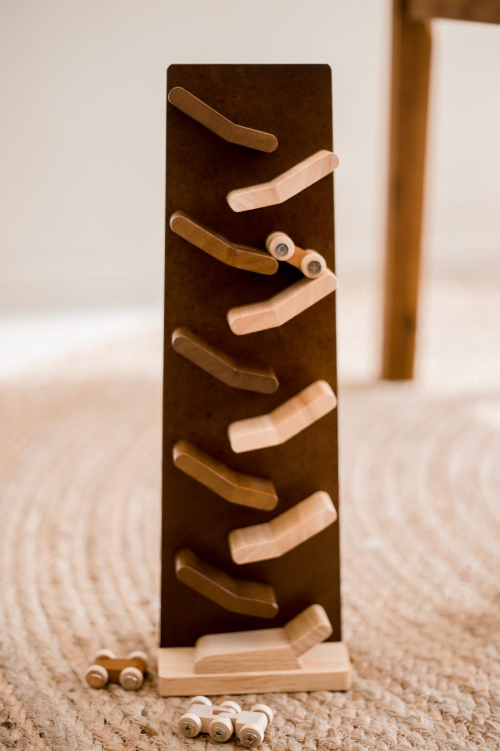 2 Tone Zig Zag Racing Cars - QToys | Wooden Montessori Activity NZ