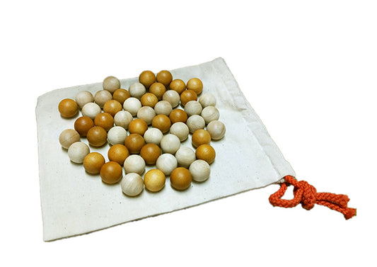 2 Tone Wooden Balls Set of 50 - QToys | Montessori Educational Toy