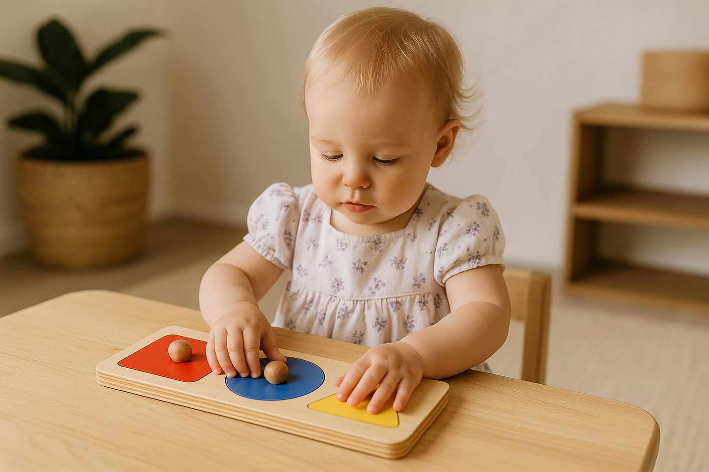 Montessori Wooden Knobbed Puzzle