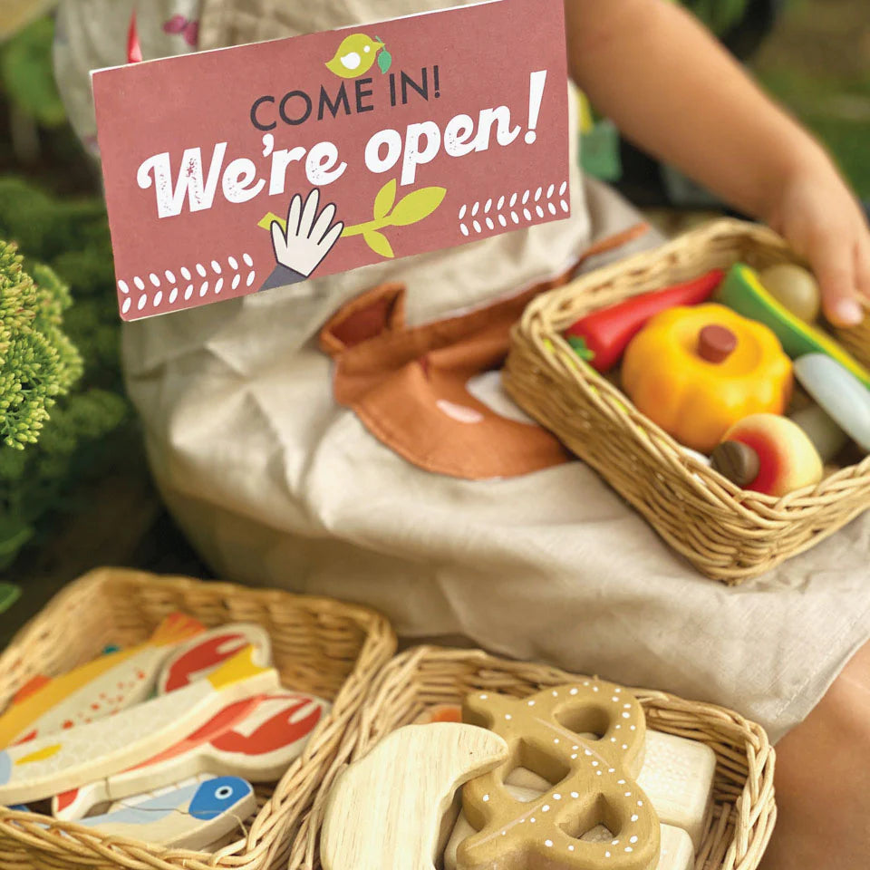 Wooden Bread Basket Play Set - Tender Leaf Toys | Wooden Toy NZ