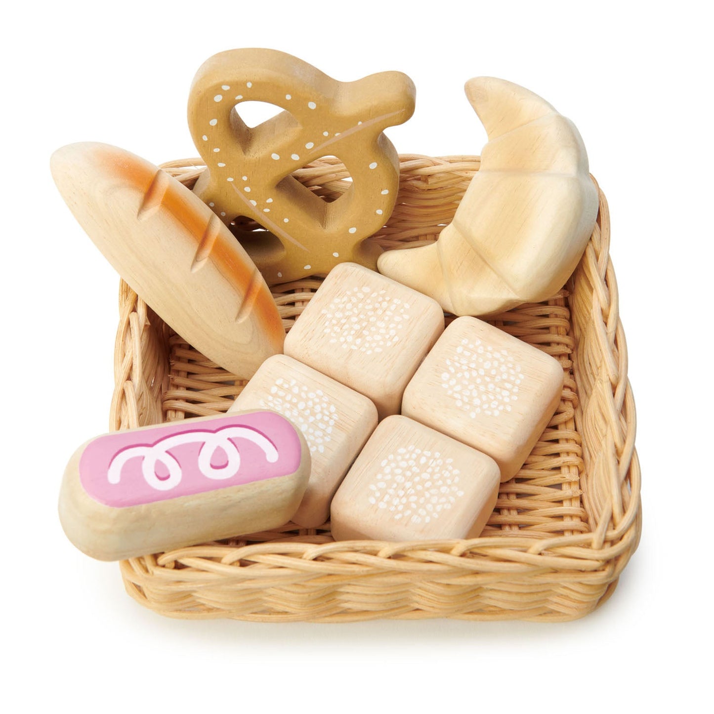 Wooden Bread Basket Play Set - Tender Leaf Toys | Wooden Toy NZ
