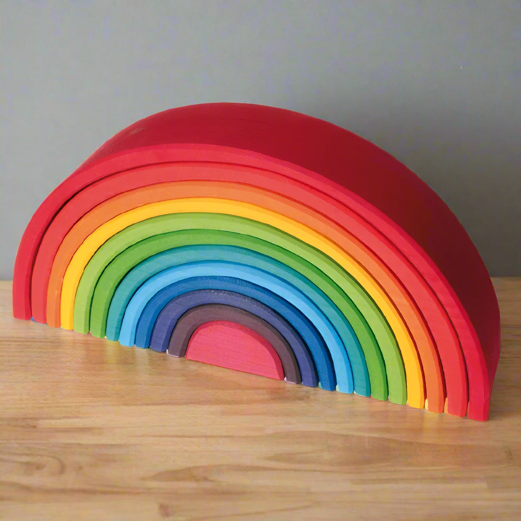 Wooden Rainbow Stacker LARGE - 12 piece