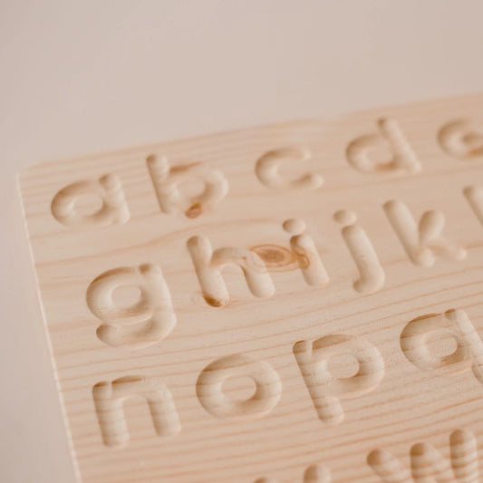 Wooden Lower Case Letter Tracing Board - QToys | Montessori Toy NZ