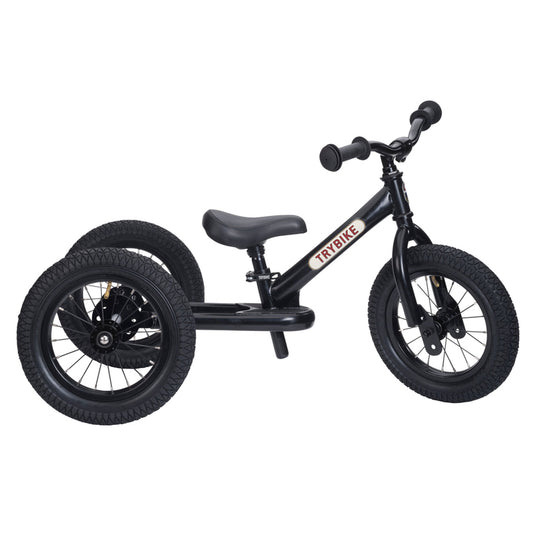 Black Balance Bike & Trike – Trybike | Balance Bike NZ
