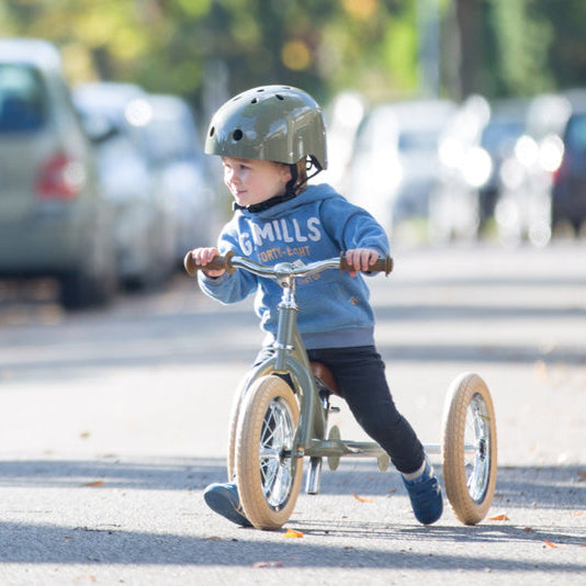 Green Vintage Balance Bike & Trike – Trybike | Balance Bike NZ