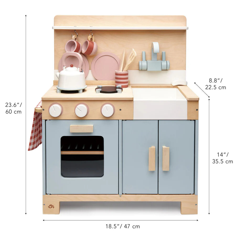 Mini Chef Wooden Play Kitchen - Tender Leaf Toys | Wooden Toy NZ