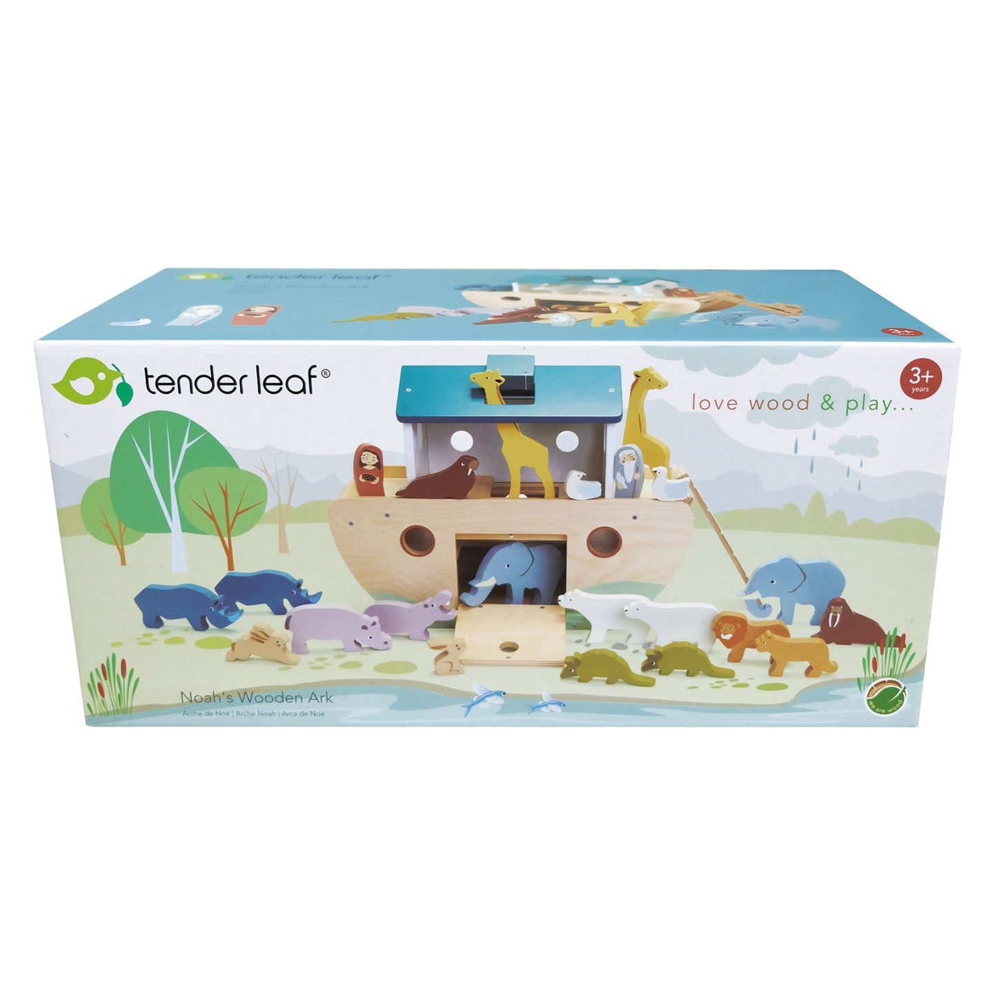 Tender Leaf Toys Noah's Wooden Ark detail or lifestyle view