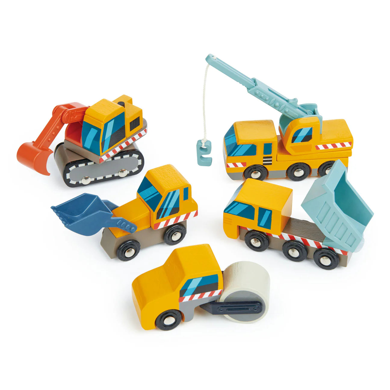 Wooden Construction Vehicle Set - Tender Leaf Toys | Wooden Toy NZ