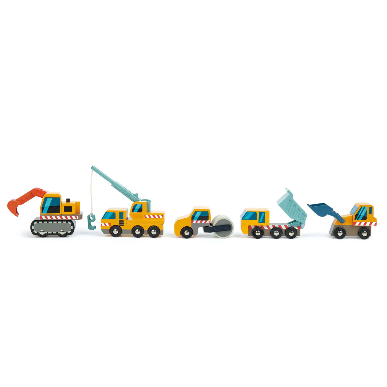 Wooden Construction Vehicle Set - Tender Leaf Toys | Wooden Toy NZ