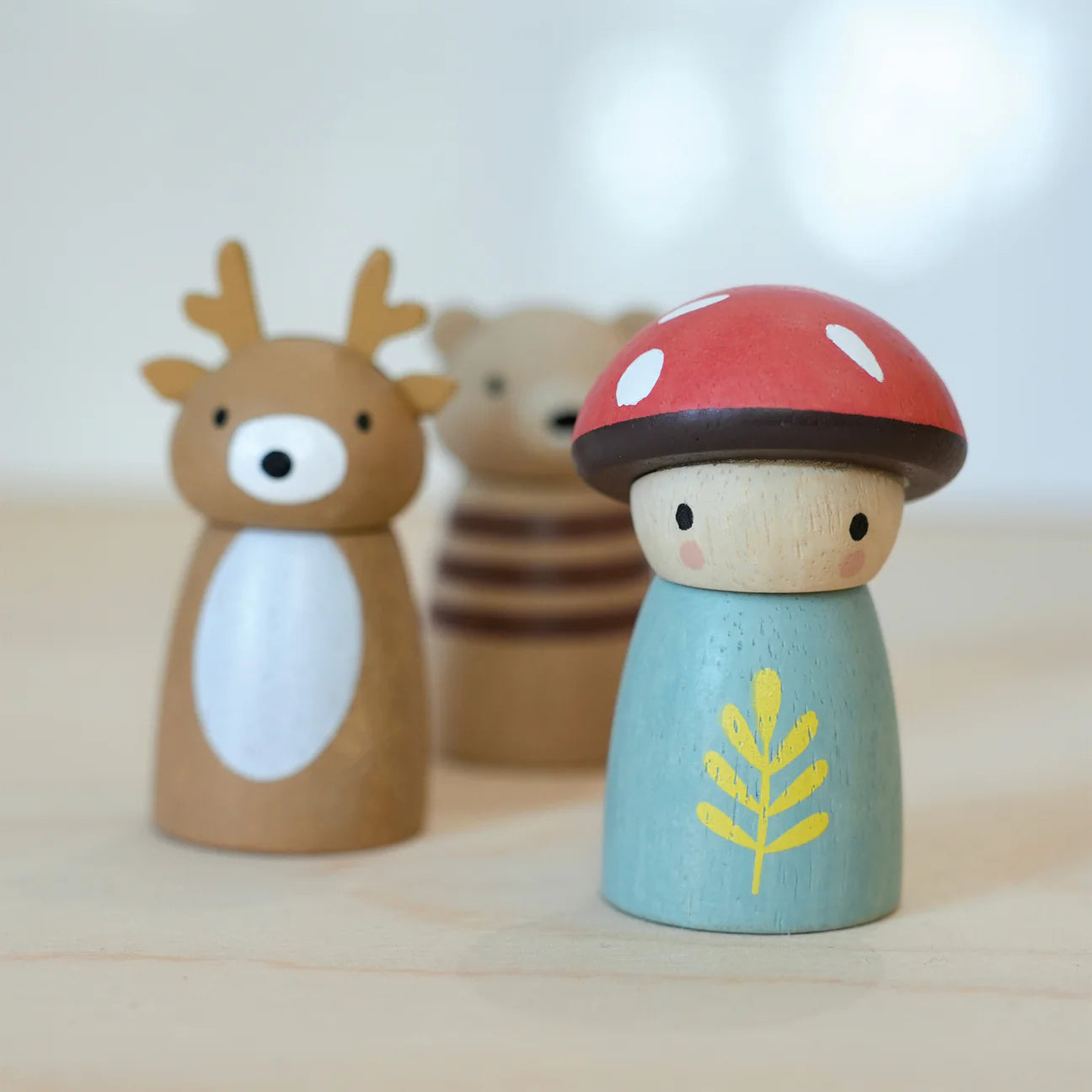 Timber Taxi Log Car - Tender Leaf Toys | Wooden Toy NZ