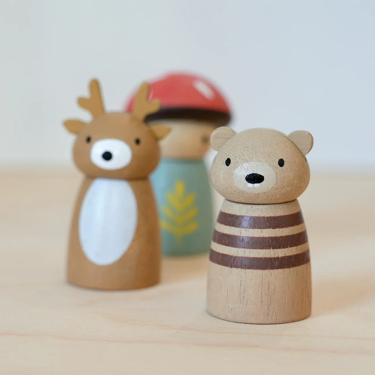 Timber Taxi Log Car - Tender Leaf Toys | Wooden Toy NZ