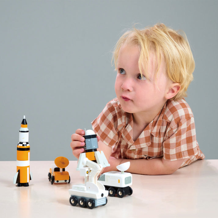 Wooden Space Voyager Vehicle Set - Tender Leaf Toys | Wooden Toys NZ