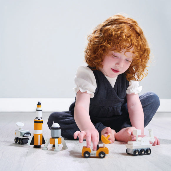 Wooden Space Voyager Vehicle Set - Tender Leaf Toys | Wooden Toys NZ
