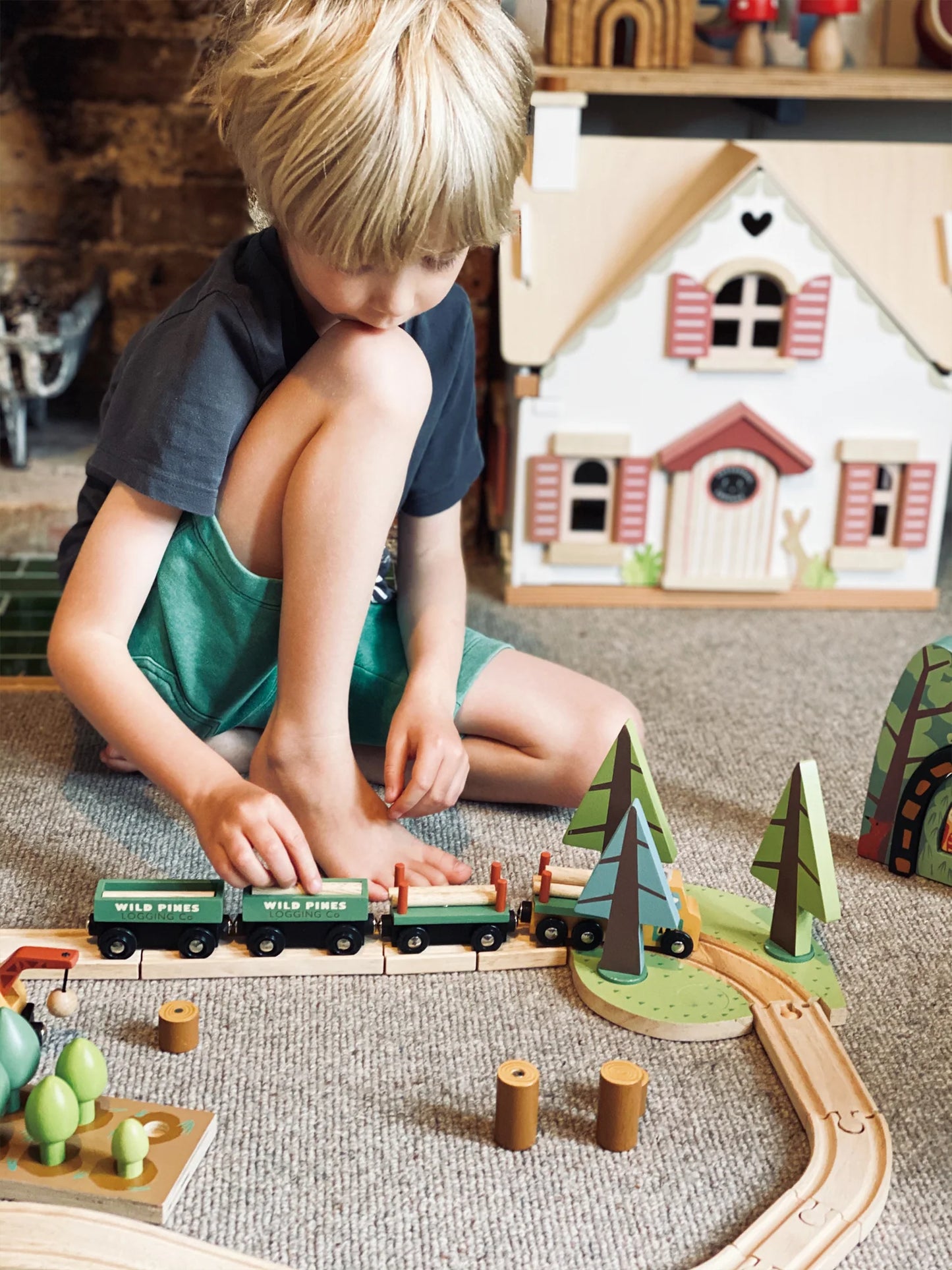 Wild Pines Wooden Train Set - Tender Leaf Toys | Wooden Toy NZ