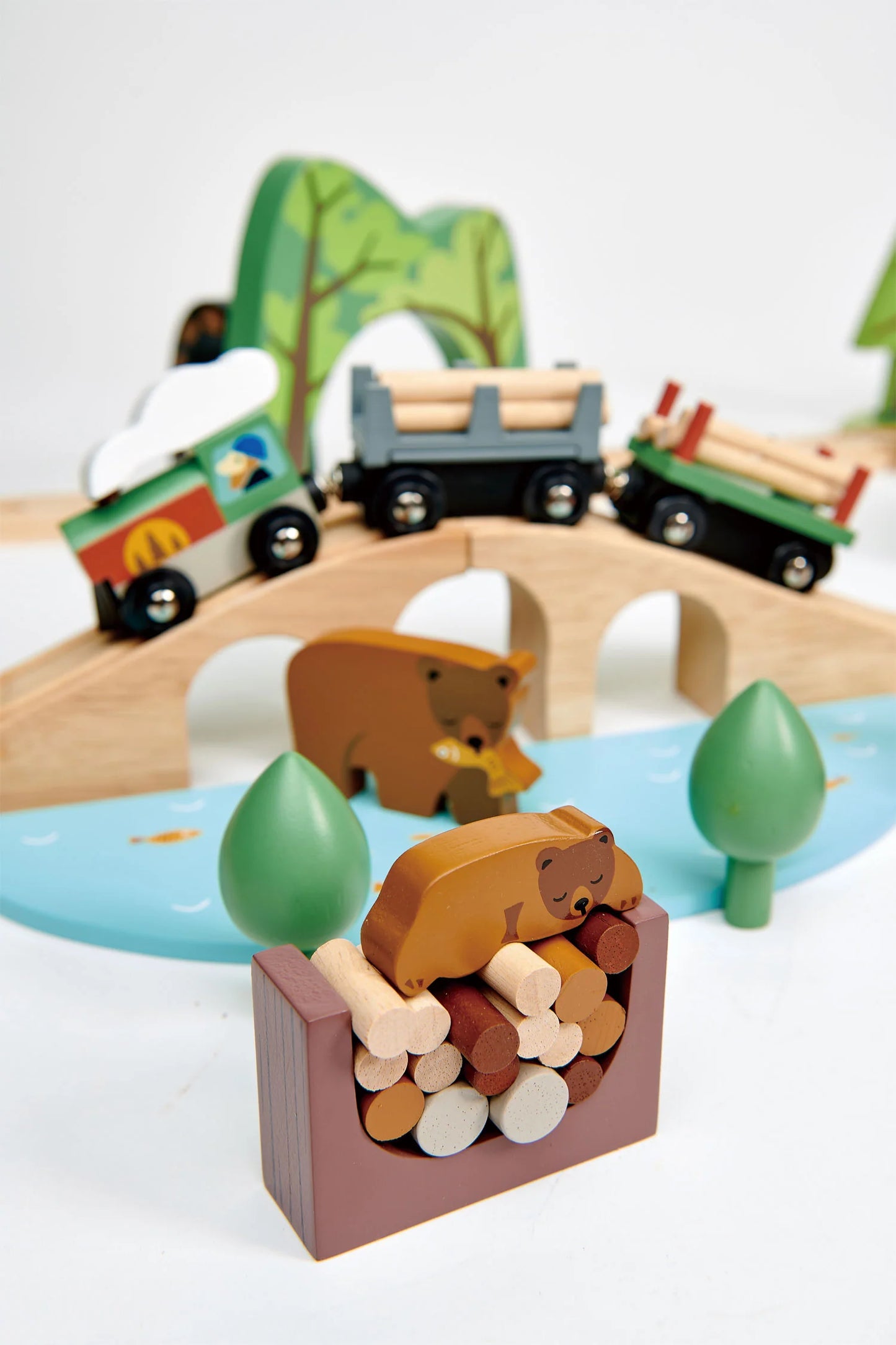 Wild Pines Wooden Train Set - Tender Leaf Toys | Wooden Toy NZ