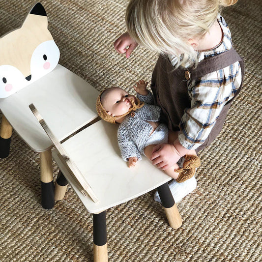 Forest Fox Kids Wooden Chair - Tender Leaf Toys | Wooden Montessori Furniture