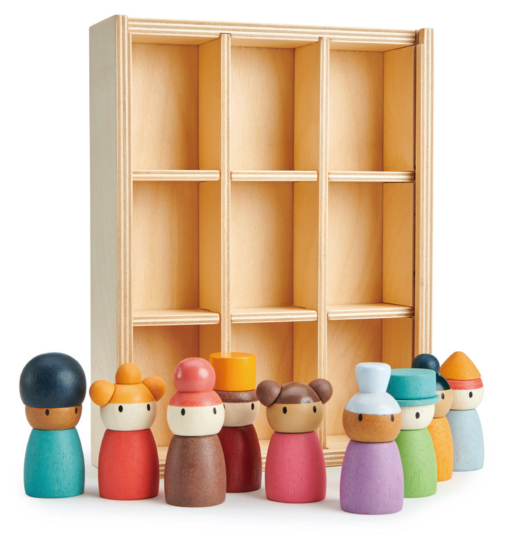 Happy Folk Wooden Peg People Hotel - Tender Leaf Toys | Wooden Toy NZ
