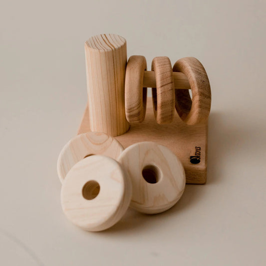 Wooden hanger montessori toy