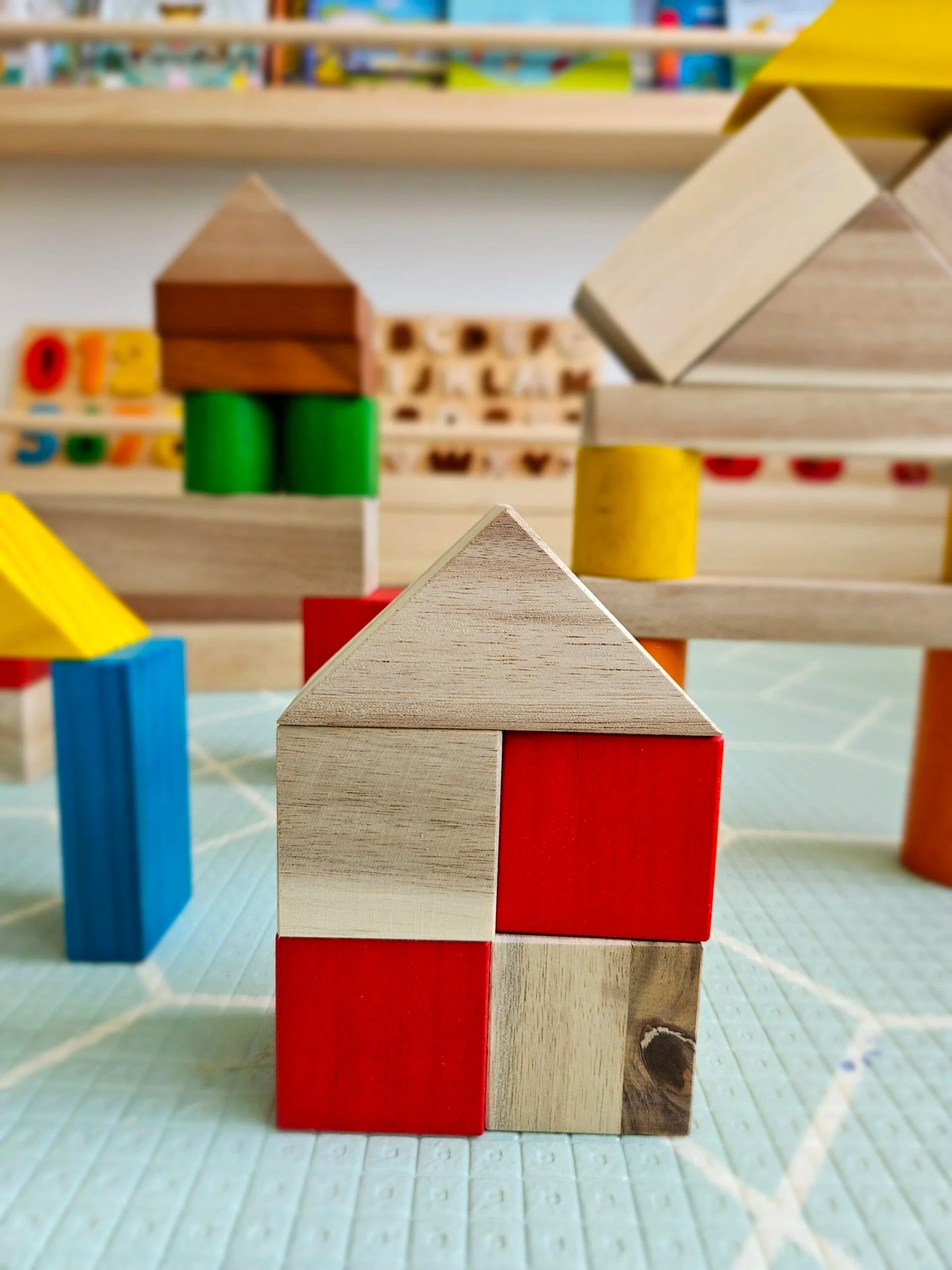 Natural Colour Wooden Blocks Set – QToys | Wooden Toy NZ
