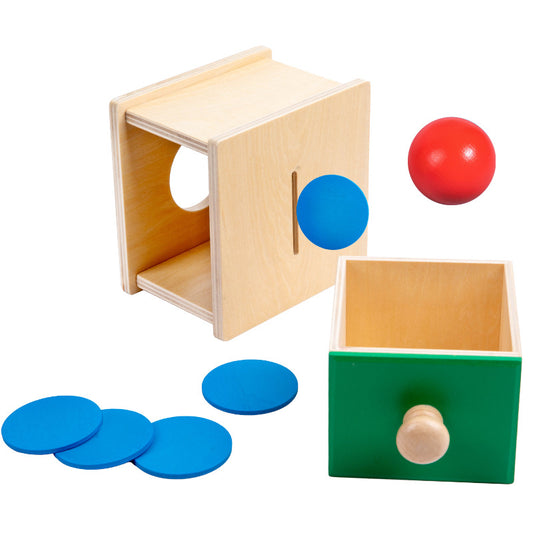 Wooden Montessori 2-in-1 Drawer Pitching Box
