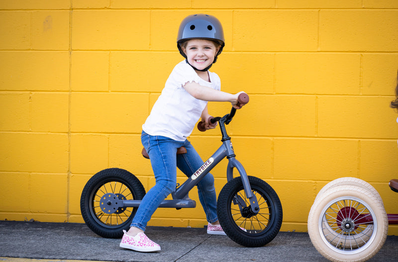 balance bike helmet nz Kids Bike Helmet Vintage Grey – CoConuts