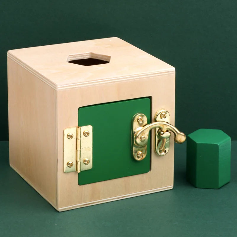 Montessori Wooden Lock Box