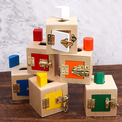 Montessori Wooden Lock Box