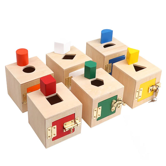 Montessori Wooden Lock Box