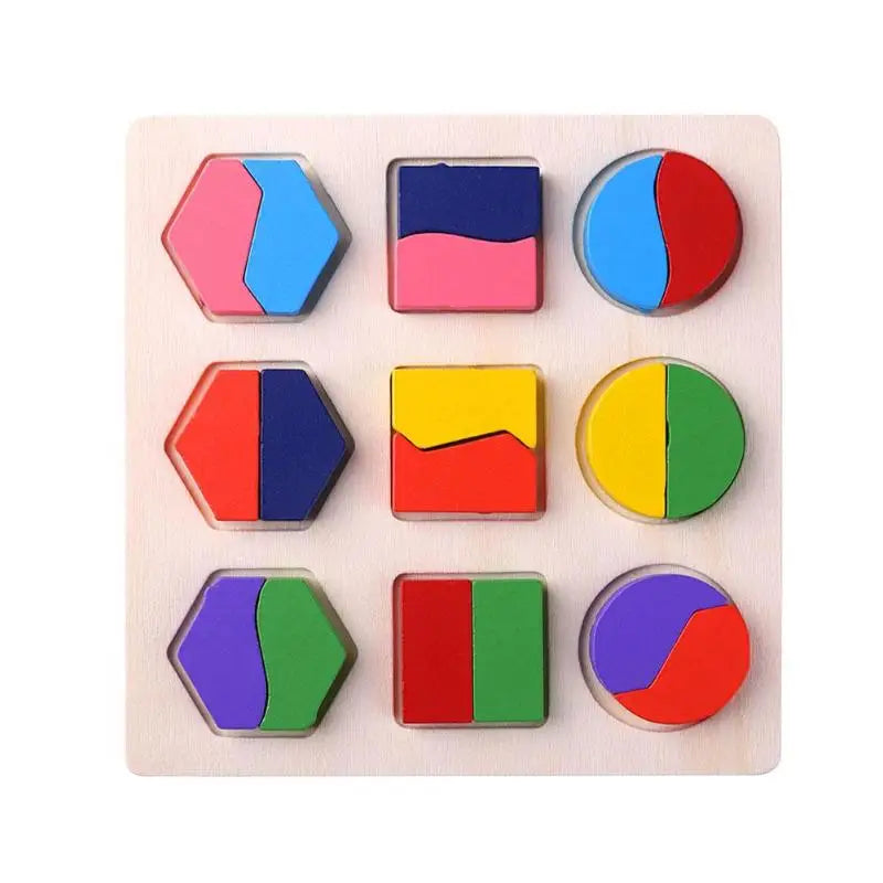 Wooden Geometric Puzzle Board