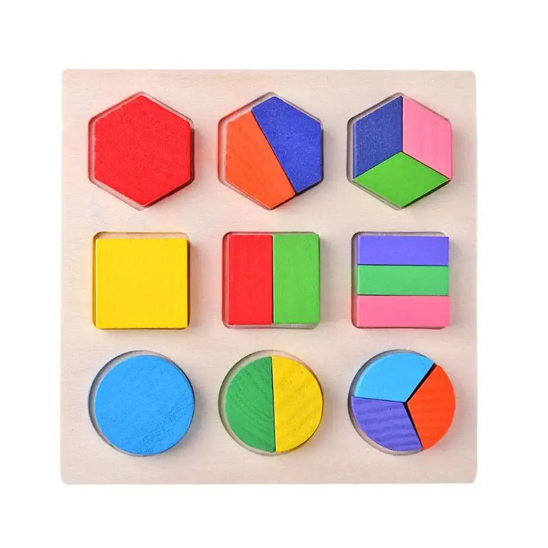 Wooden Geometric Puzzle Board