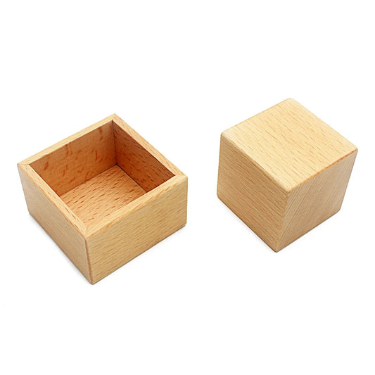 Montessori First Object Permanence Box – Wooden Inset Toy