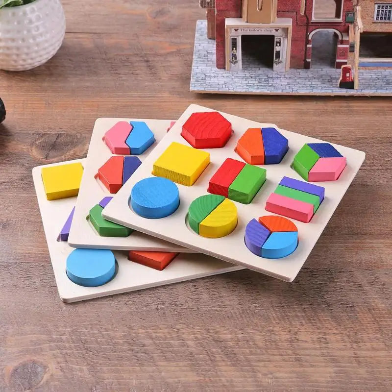 Wooden Geometric Puzzle Board