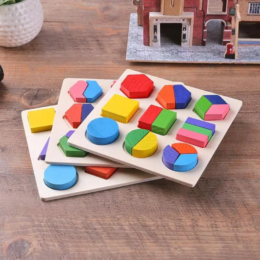 Wooden Geometric Puzzle Board
