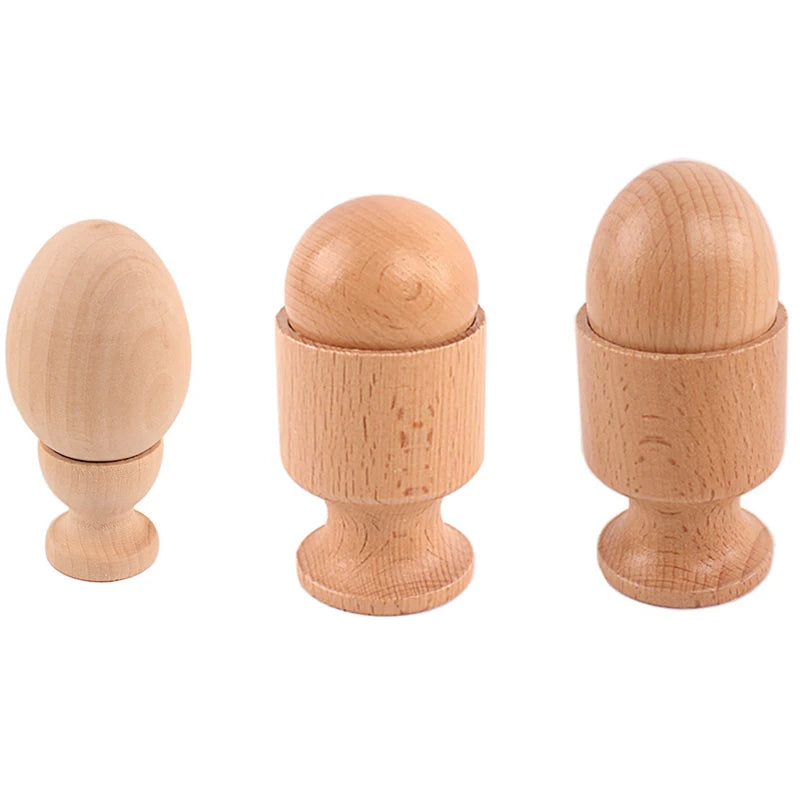 Montessori Egg Cup, Ball Cup, and Egg Stand Set