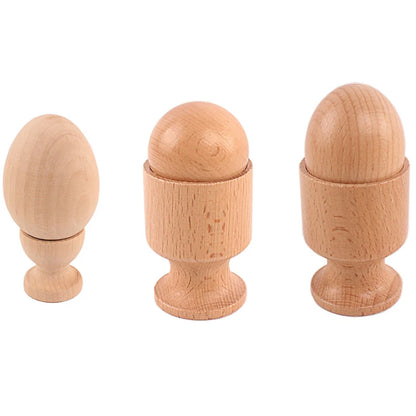 Montessori Egg Cup, Ball Cup, and Egg Stand Set