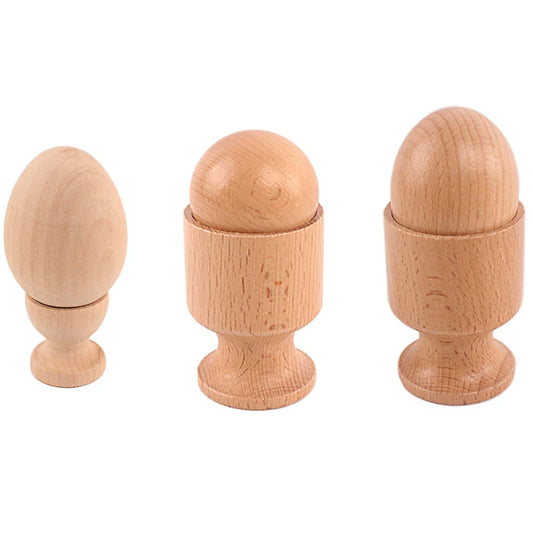 Montessori Egg Cup, Ball Cup, and Egg Stand Set