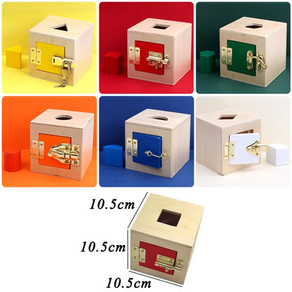 Montessori Wooden Lock Box
