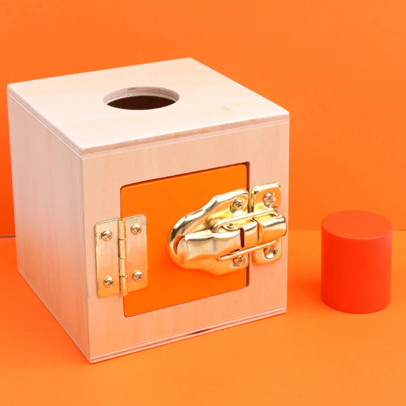 Montessori Wooden Lock Box