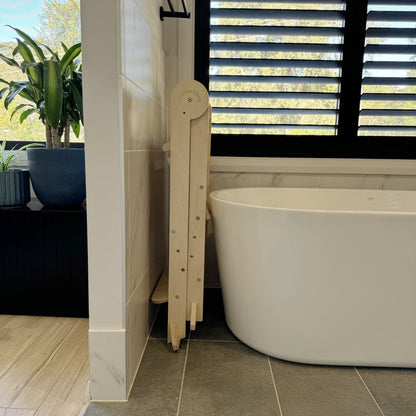 MILA Deluxe Folding Adjustable Learning Tower - Natural