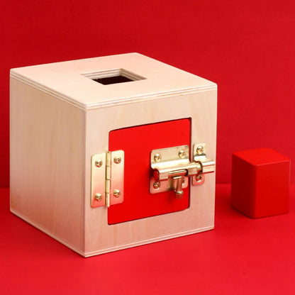 Montessori Wooden Lock Box