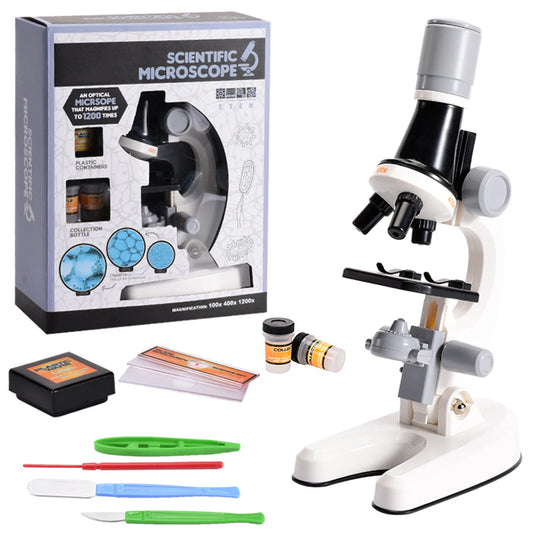 Kids Discovery LED Microscope Set – 100× | 400× | 1200×
