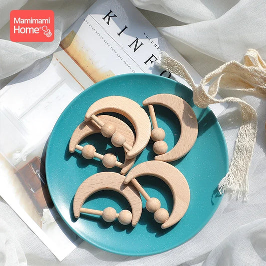 Natural Beechwood Moon Teether