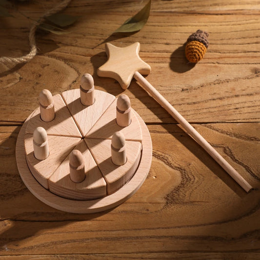 Wooden Birthday Cake Play Set