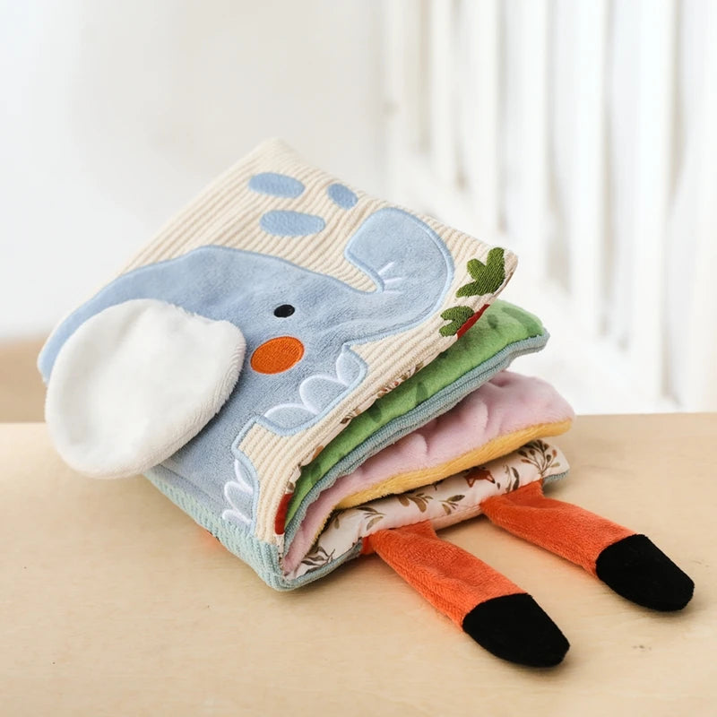 Soft Sensory Animal Cloth Book