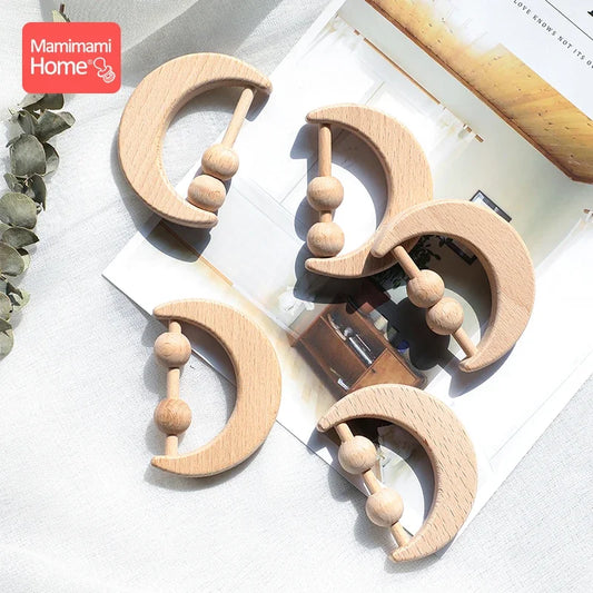 Natural Beechwood Moon Teether