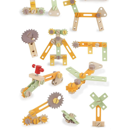 Pretend-Play Wooden Workbench Toy | Compact Kids Tool Set