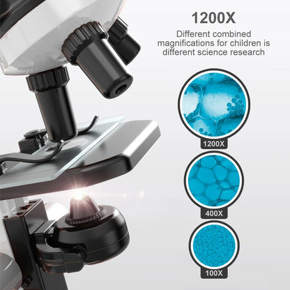 Kids Discovery LED Microscope Set – 100× | 400× | 1200×