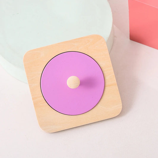 Montessori Mirror Circle Knobbed Puzzle